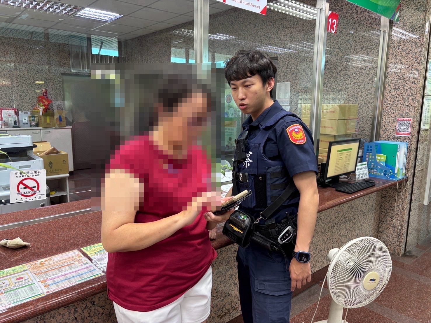 安平警成功攔阻詐騙