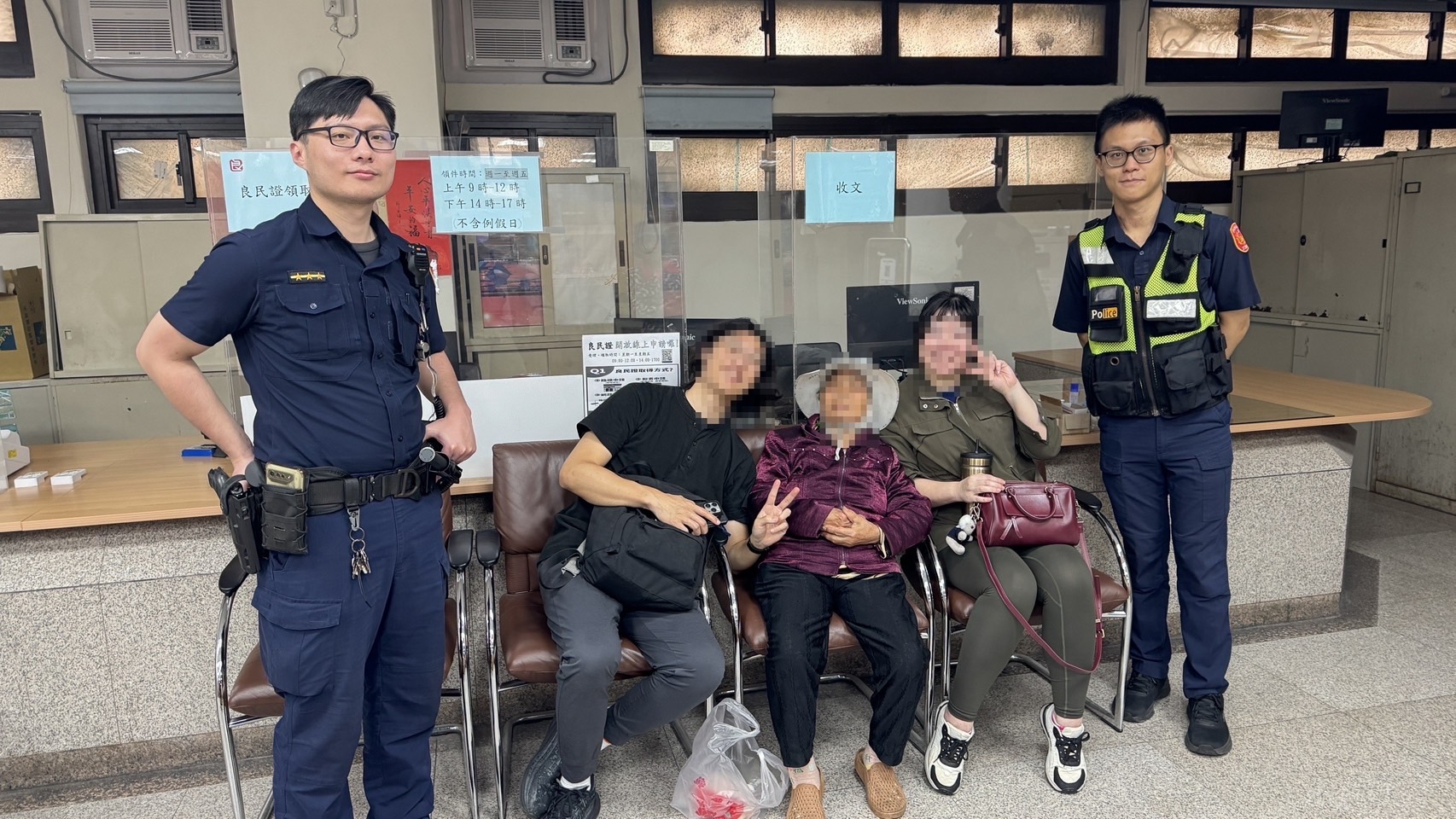 迷途跨越桃園北投 警與時間賽跑牽起九旬嬤回家的路