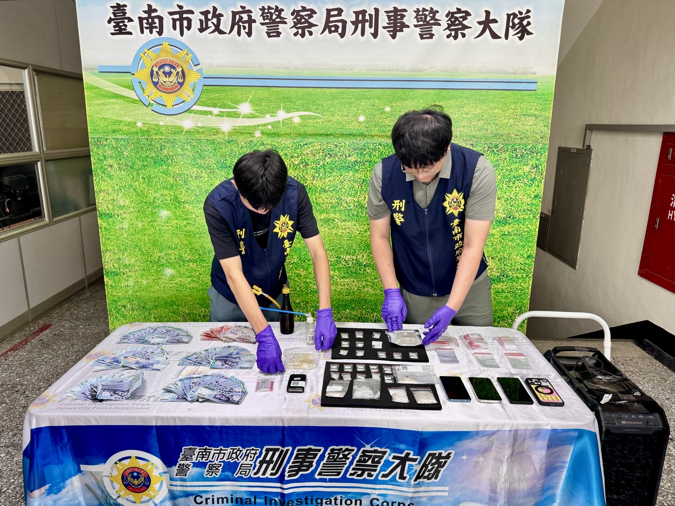 台南刑警大隊破獲毒窟所查獲毒品
