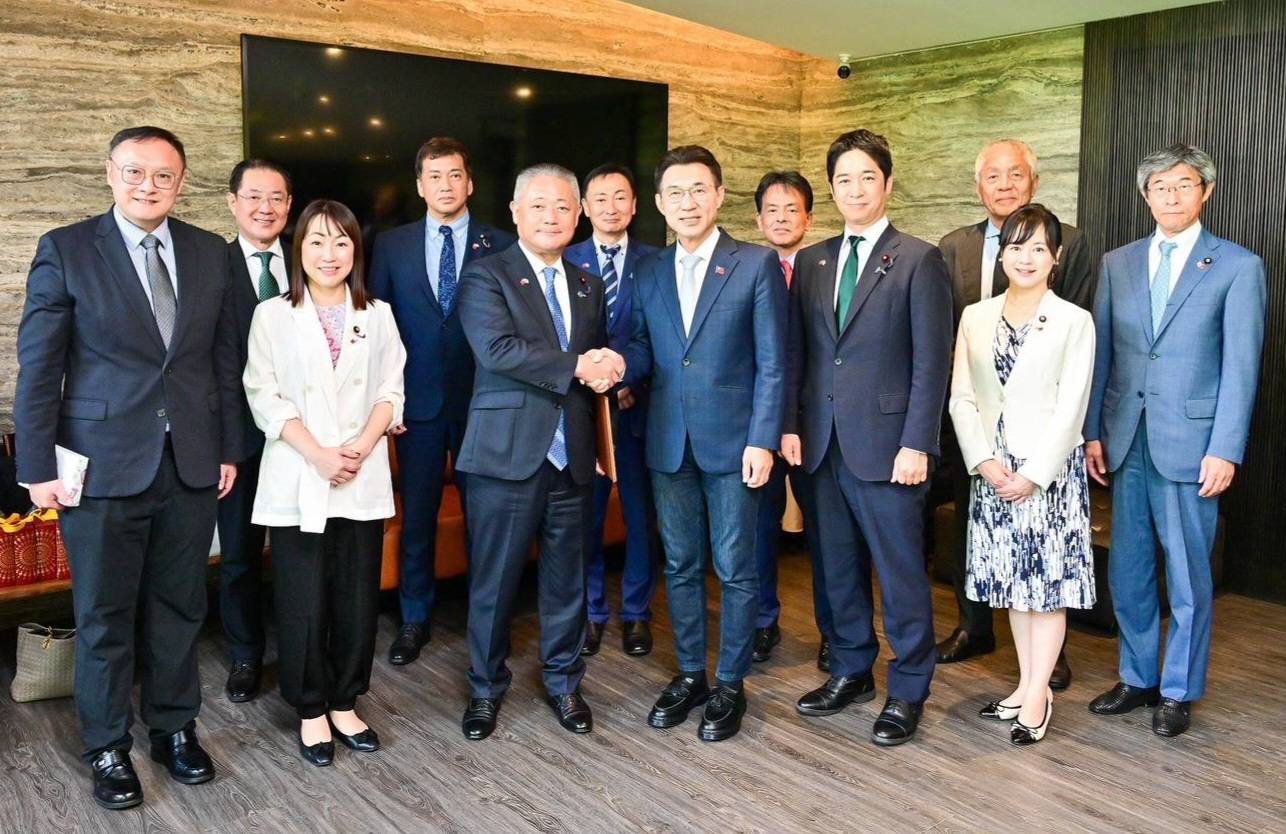 江啓臣於台中接待日方代表團