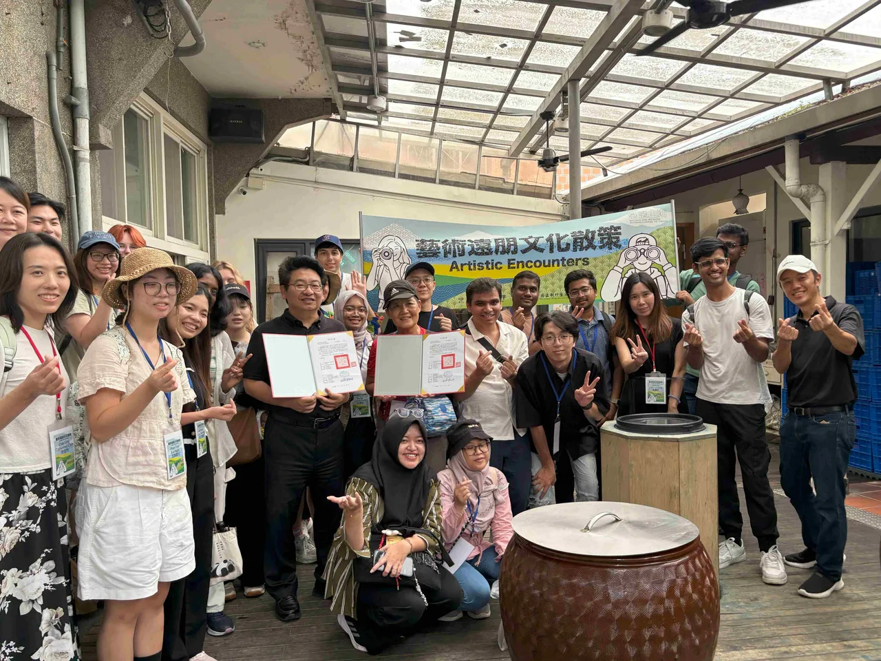 藝術遠朋文化散策-竹美館與清大為國際學生串聯探訪三峽在地之美