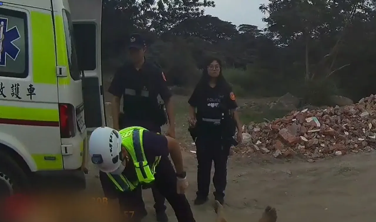 員警護送受傷民眾送醫